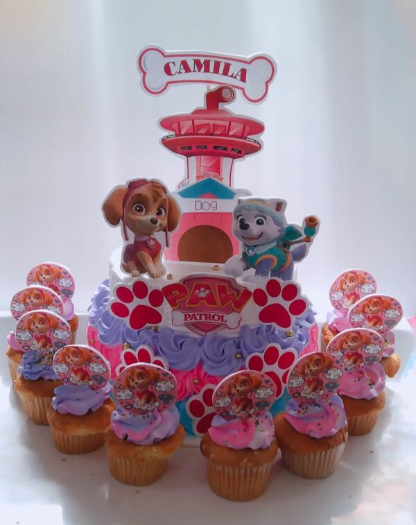 torta estandar paw patrol niña economica bogota